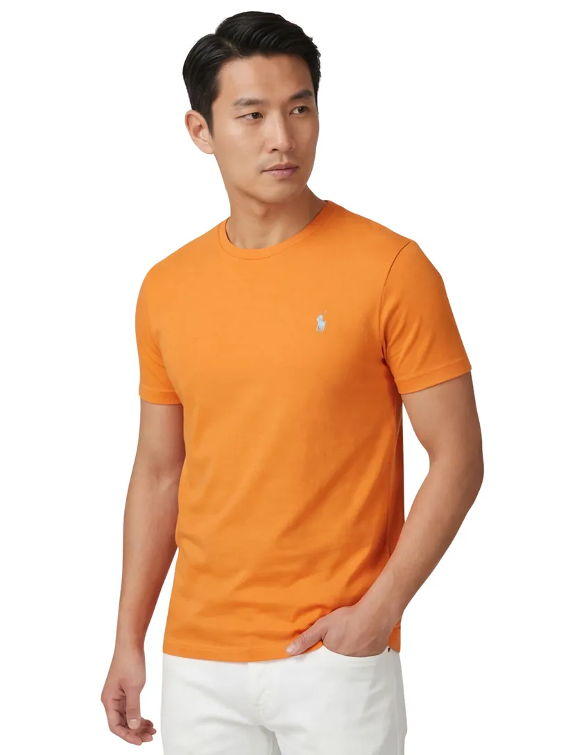 Polo Ralph Lauren T-shirt oranje effen katoen