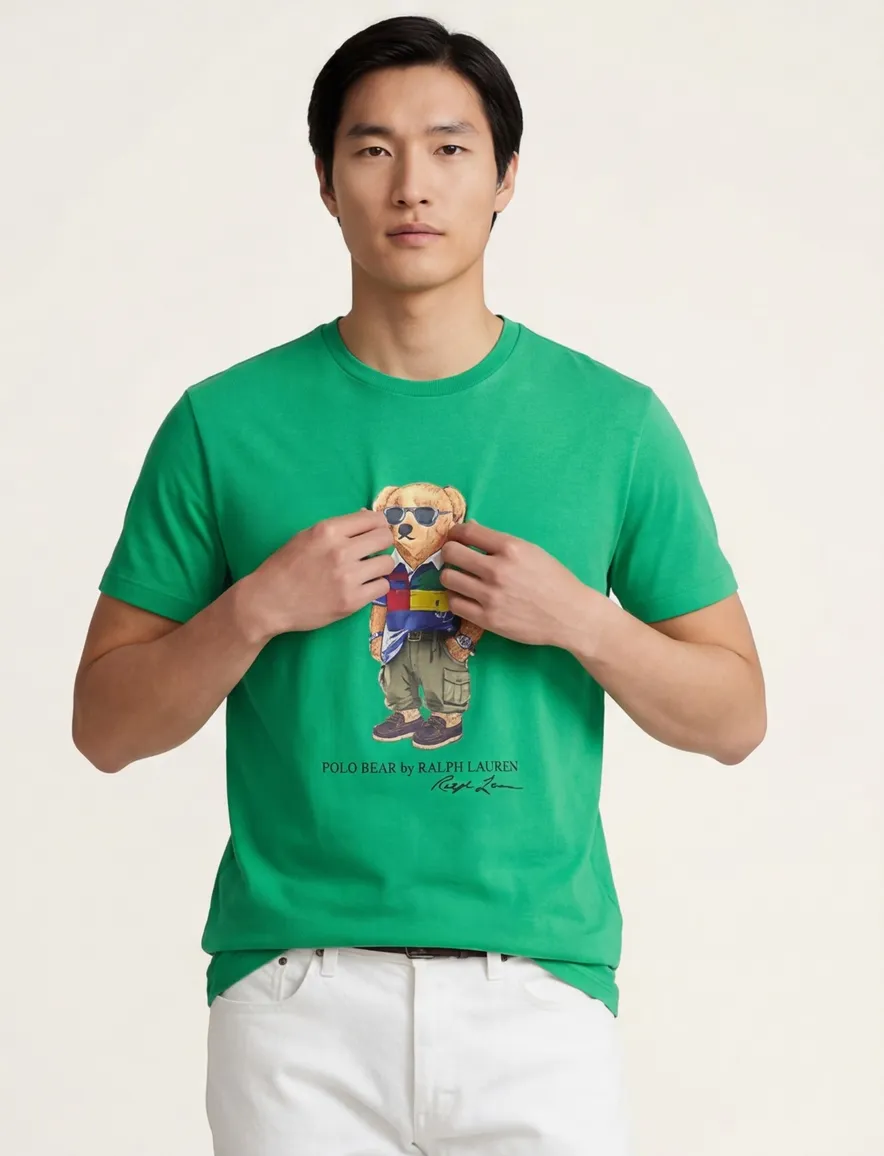 Polo Ralph Lauren T-shirt groen katoen bear