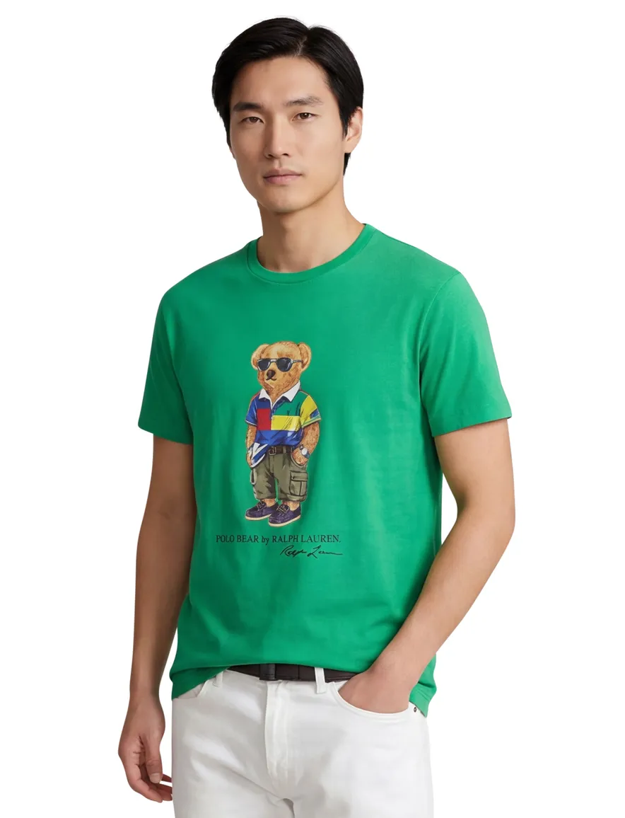 Polo Ralph Lauren T-shirt groen katoen bear