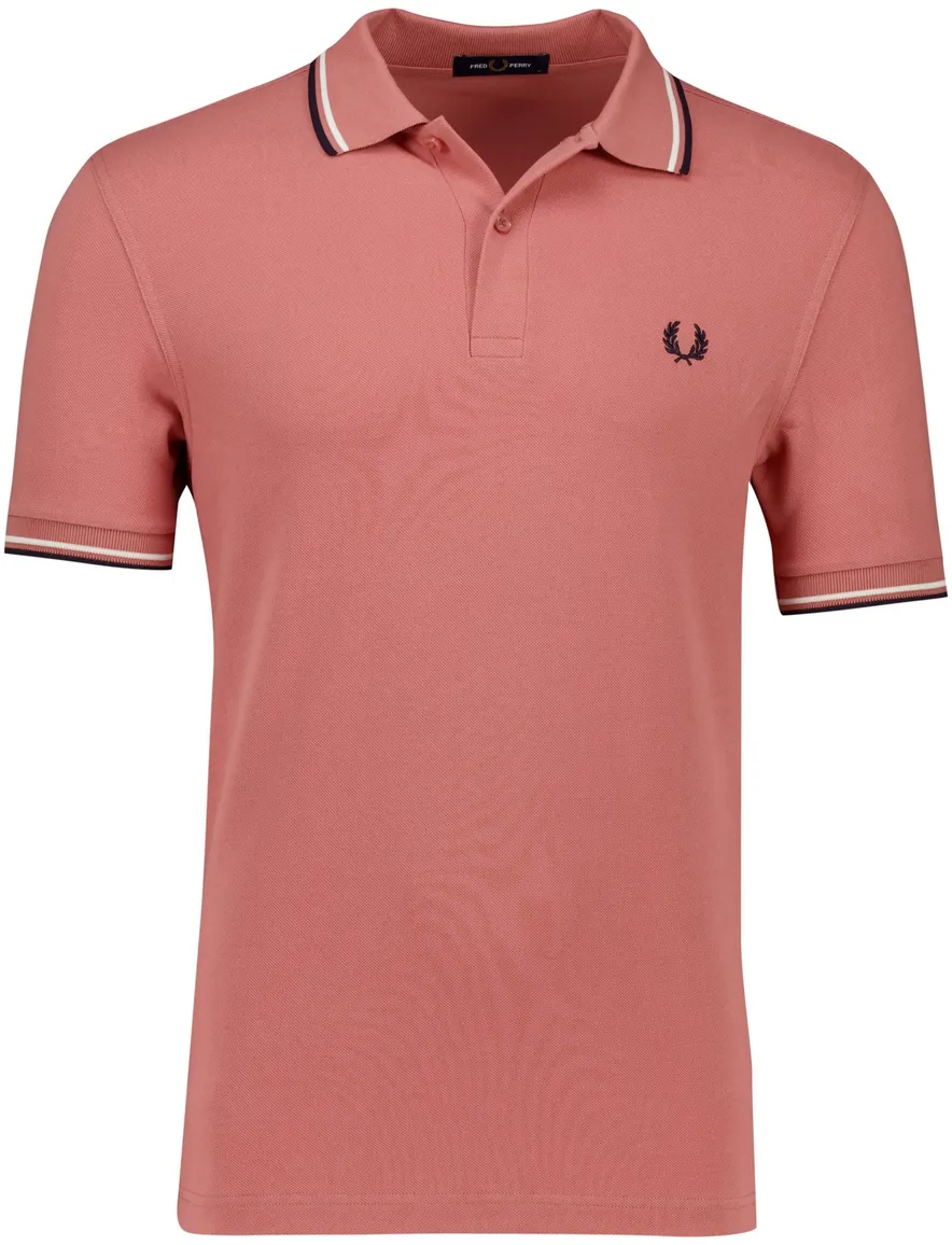 Fred Perry polo roze effen katoen