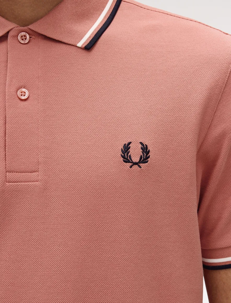 Fred Perry polo roze effen katoen