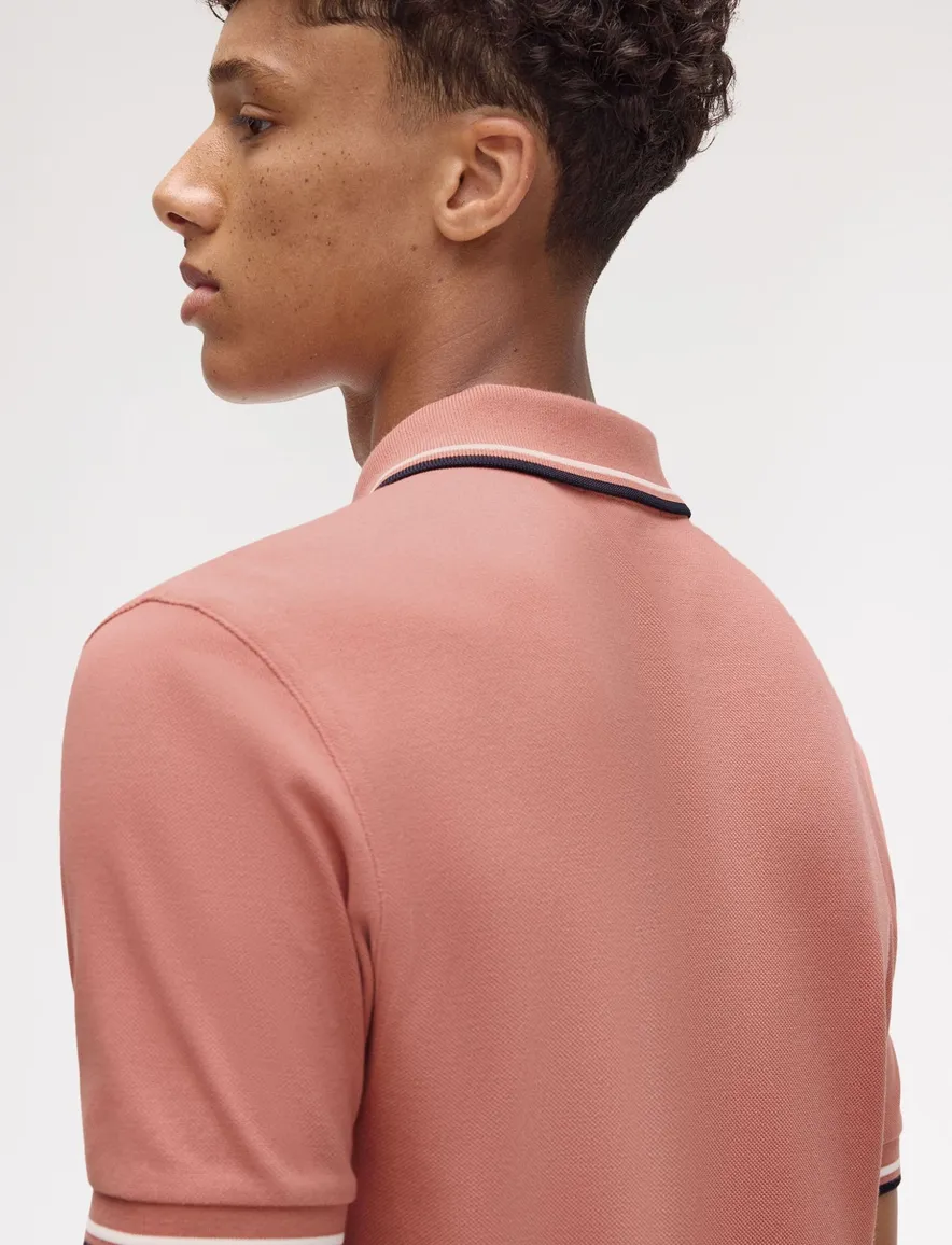 Fred Perry polo roze effen katoen