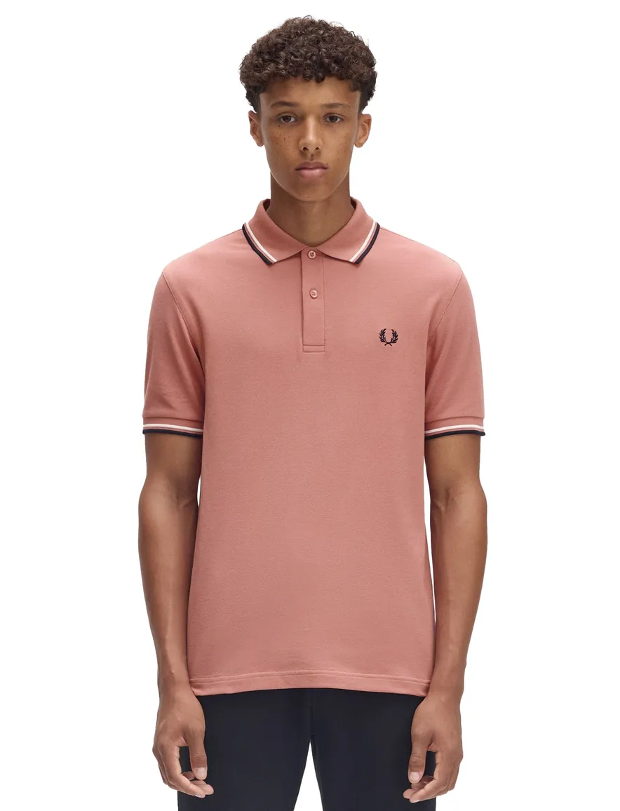Fred Perry polo roze effen katoen