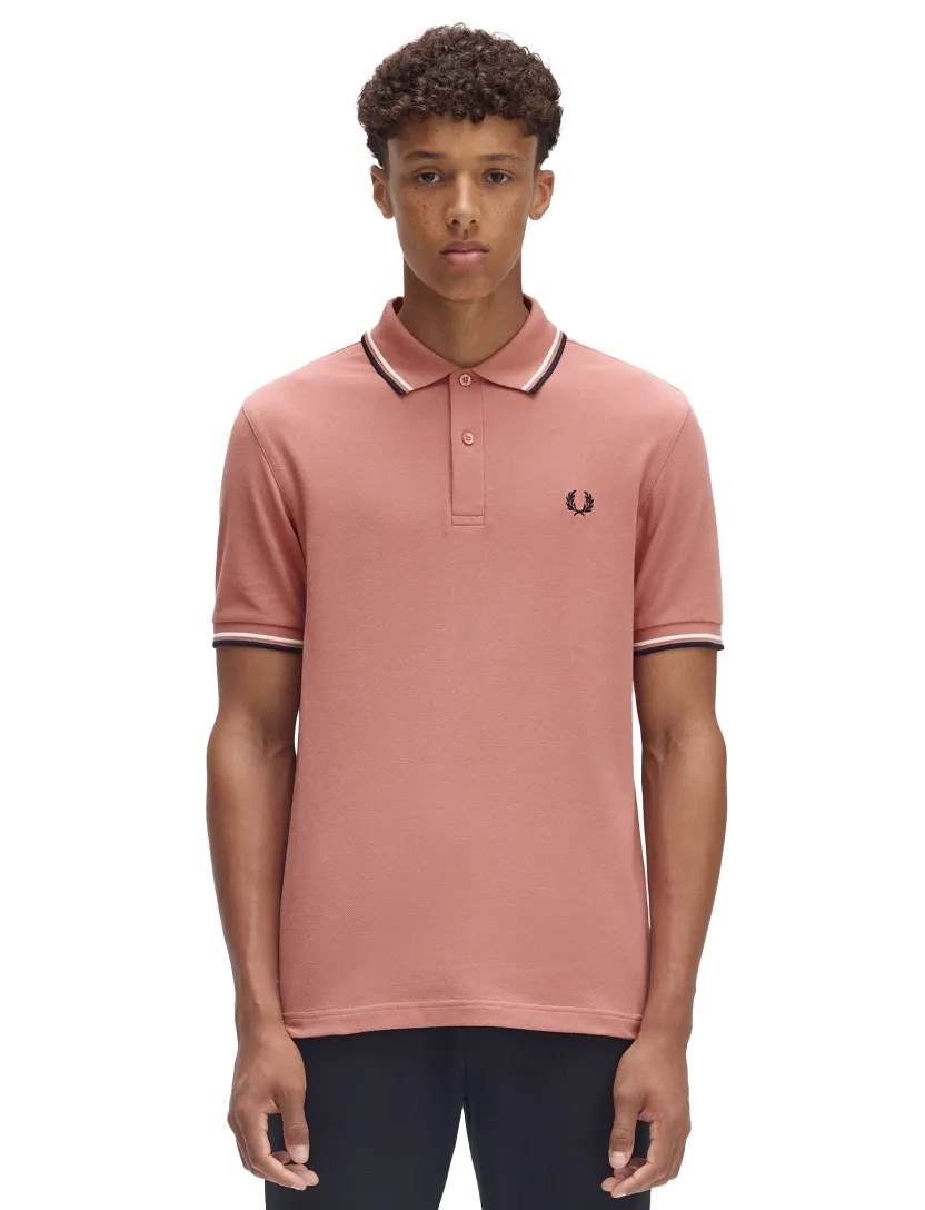 poloshirt Fred Perry roze effen katoen