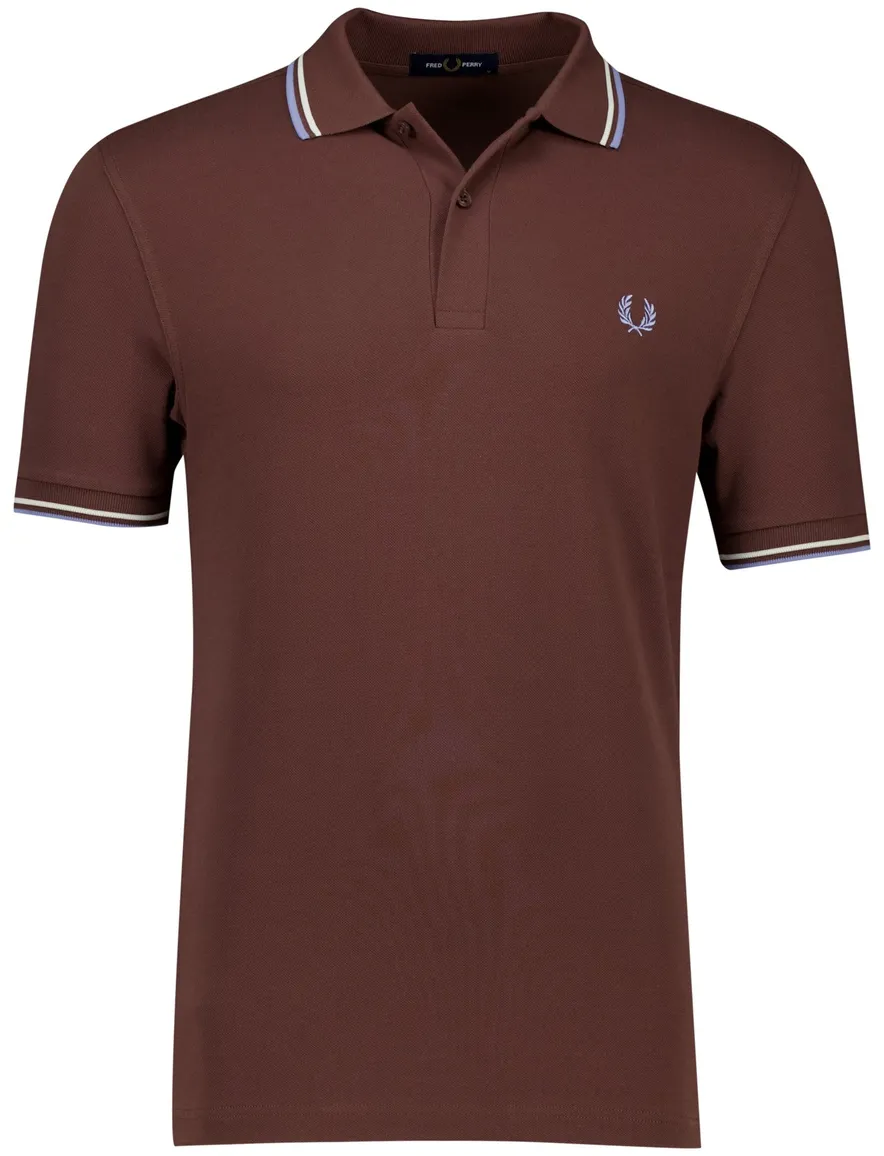 Fred Perry polo bruin katoen