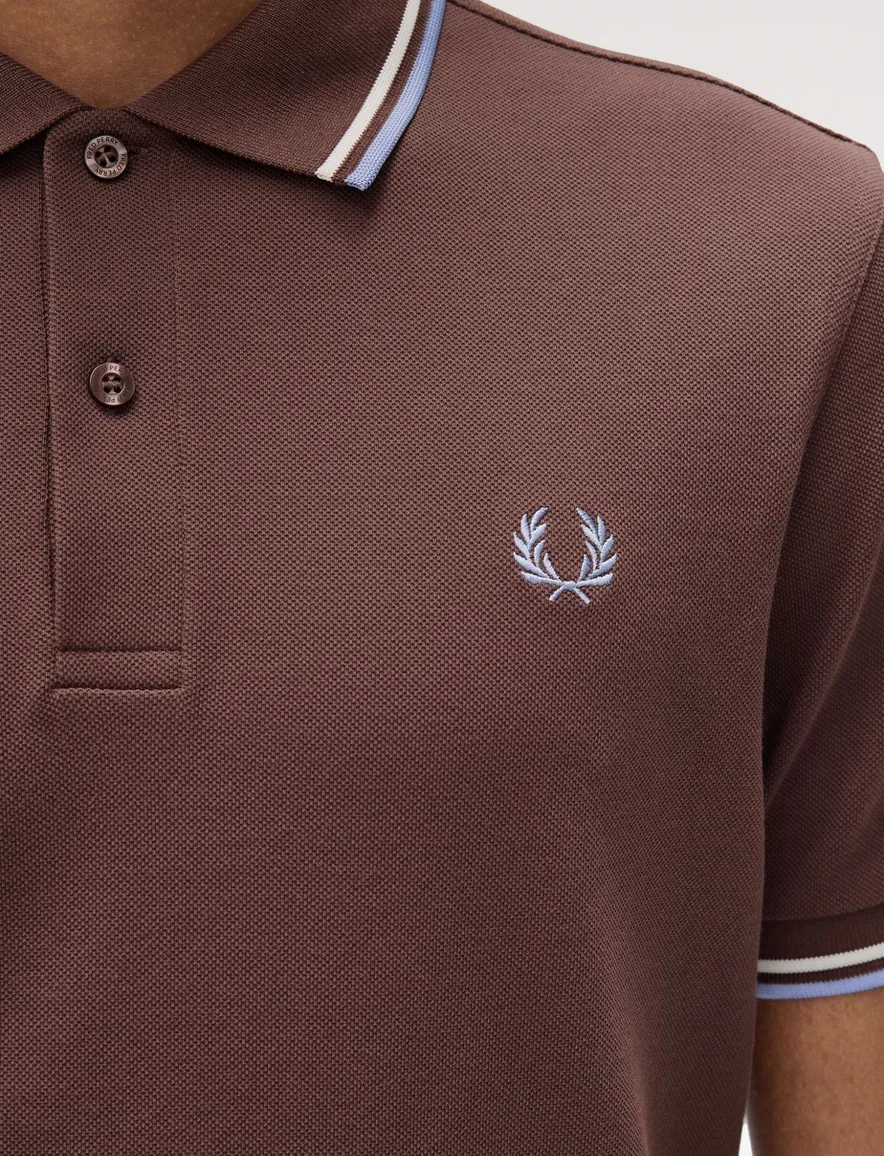 Fred Perry polo bruin katoen