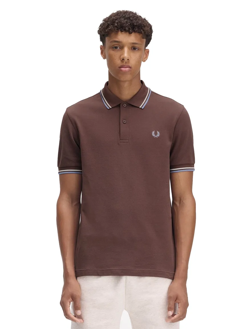 Fred Perry polo bruin katoen