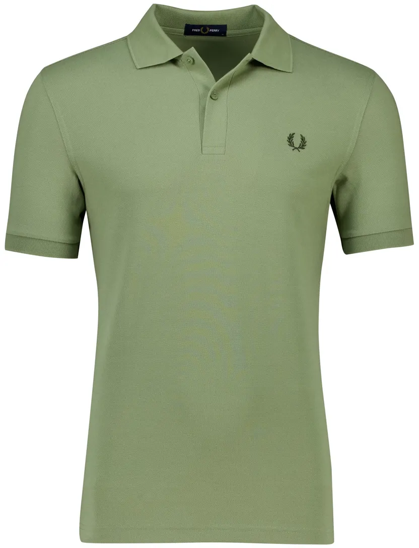 poloshirt Fred Perry effen groen katoen