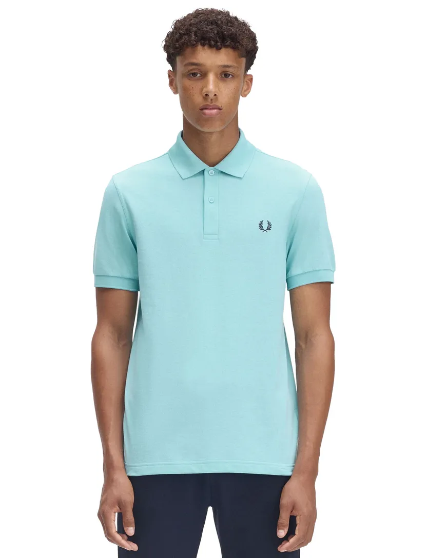 poloshirt Fred Perry turquoise effen pique katoen