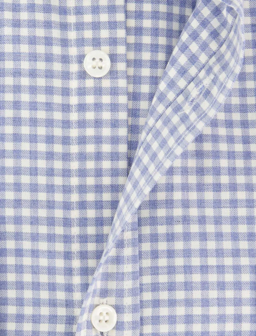 Paul & Shark overhemd blauw geruit met borstzak
