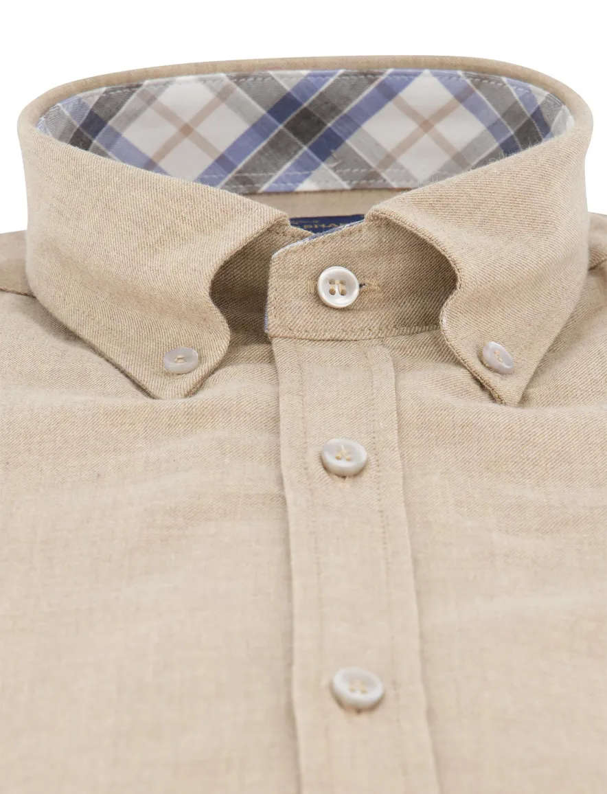 Paul & Shark overhemd beige met borstzak