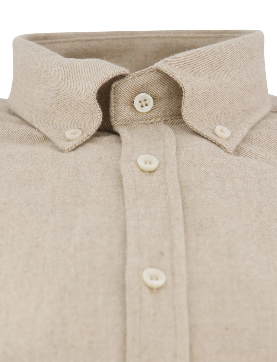 Paul & Shark overhemd beige wijde fit