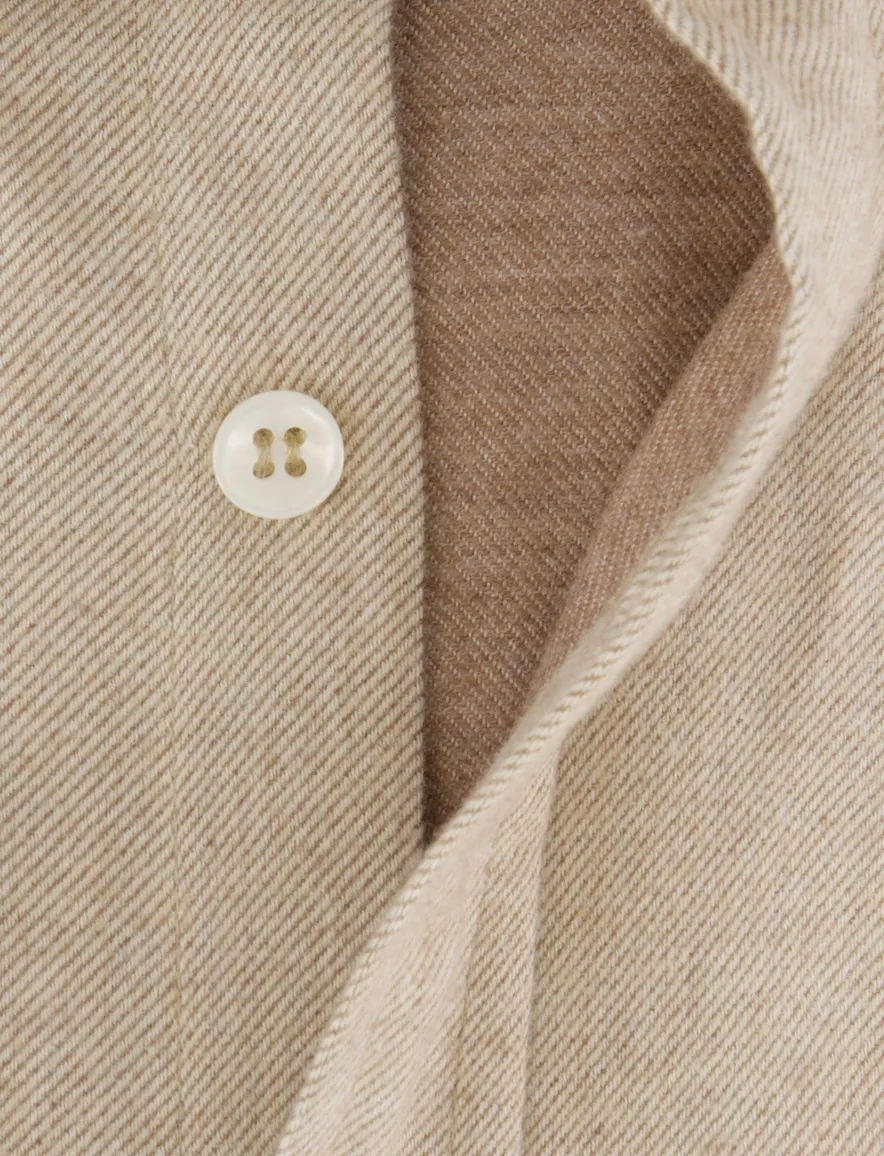 Paul & Shark overhemd beige wijde fit