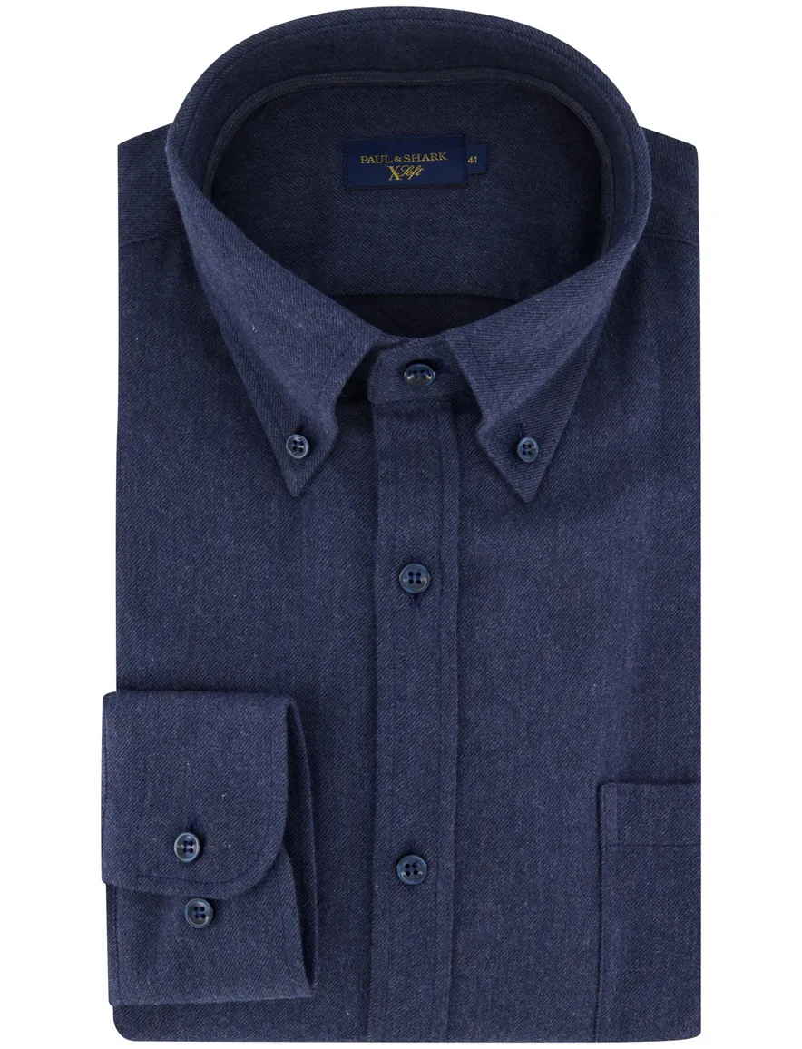 Paul & Shark overhemd donkerblauw wijde fit