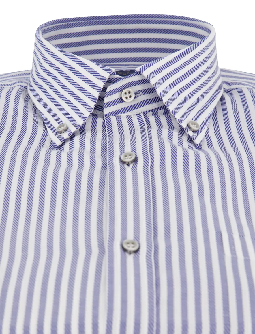 Paul & Shark overhemd blauw borstzak button-down collar