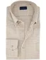 Paul & Shark overhemd beige geruit katoen wijde fit