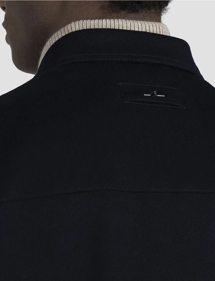 Paul & Shark overshirt donkerblauw kasjmier