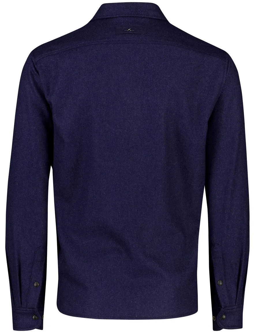 Paul & Shark overshirt donkerblauw wol