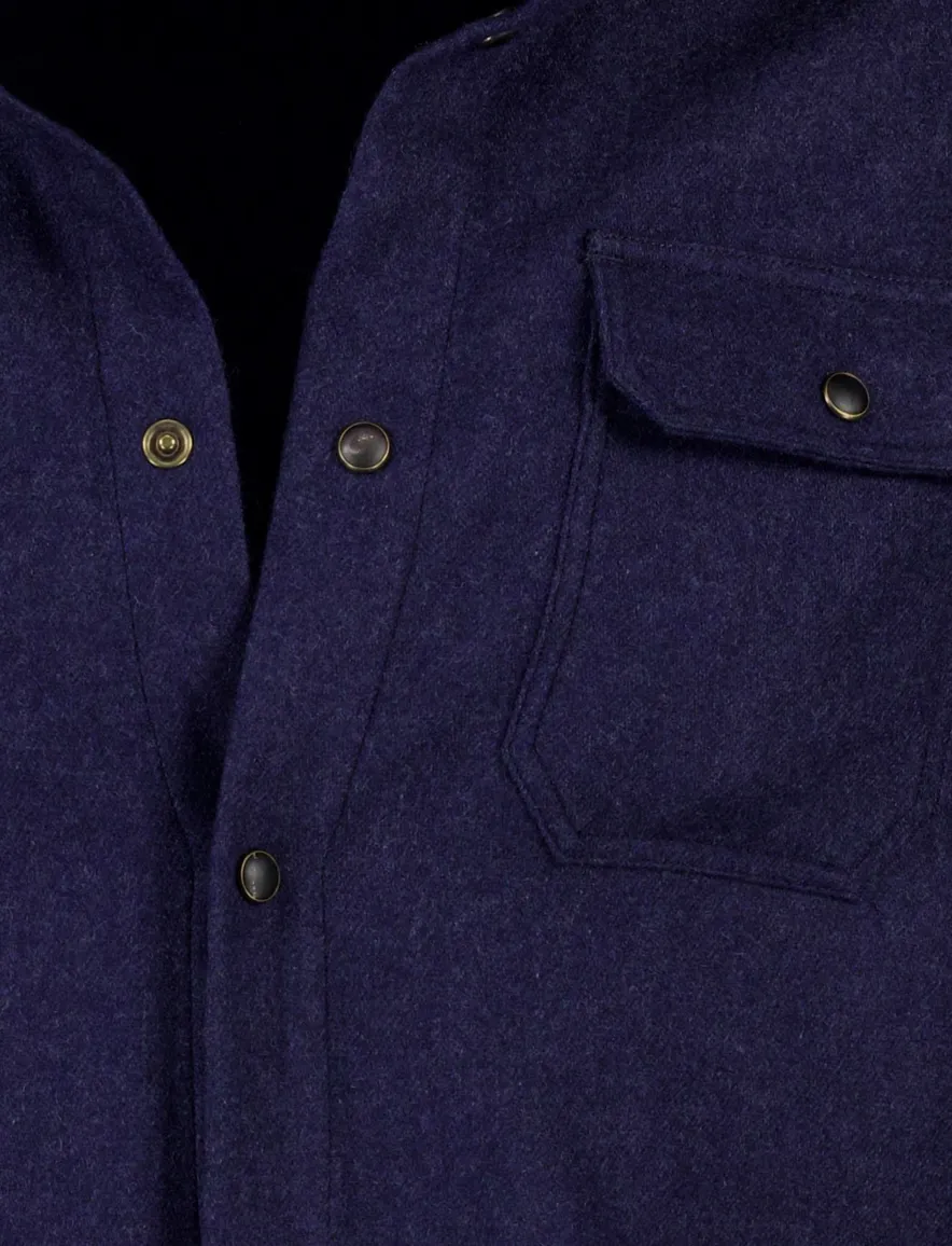 Paul & Shark overshirt donkerblauw wol