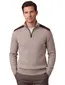 Paul & Shark half zip beige trui wijde fit