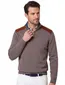 Paul & shark trui half zip lamswol bruin