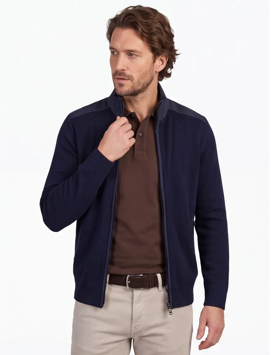 Paul & Shark vest donkerblauw typhoon