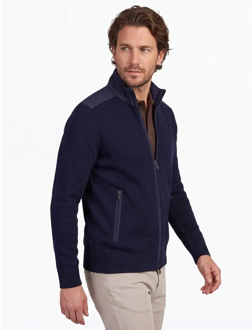 Paul & Shark vest donkerblauw typhoon