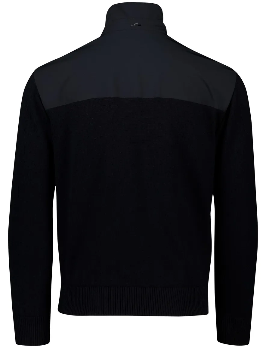 Paul & Shark tussenjas navy 4x4 Stretch hoge hals effen