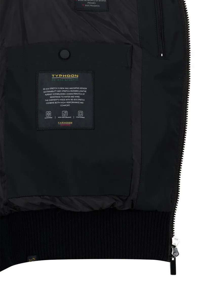 Paul & Shark tussenjas navy 4x4 Stretch hoge hals effen
