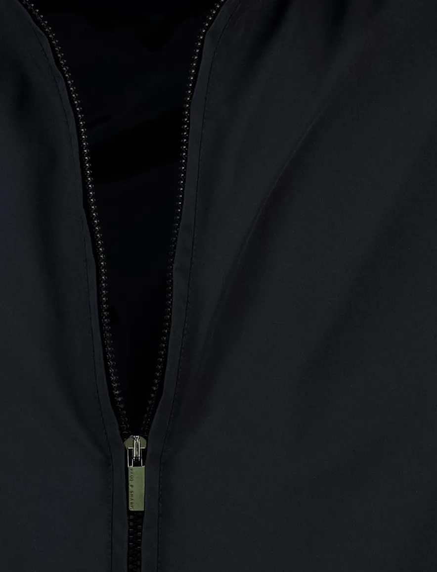 Paul & Shark tussenjas navy 4x4 Stretch hoge hals effen