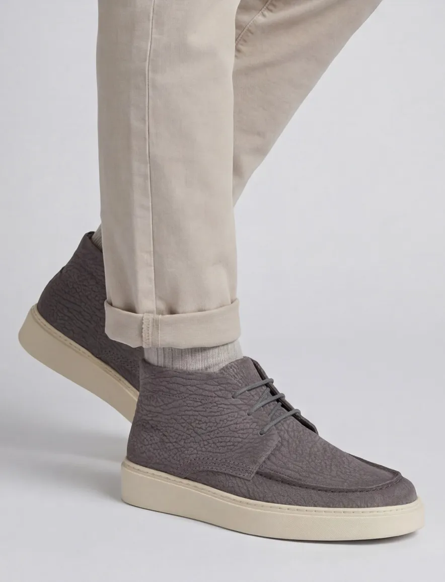 Giorgio schoenen grijs leer structuur