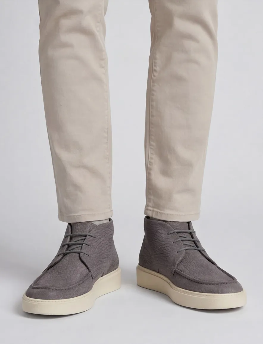 Giorgio schoenen grijs leer structuur