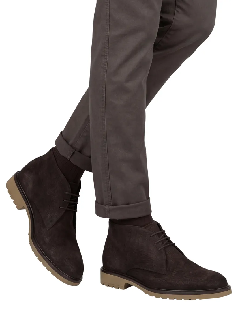 Giorgio leren schoenen bruin structuur