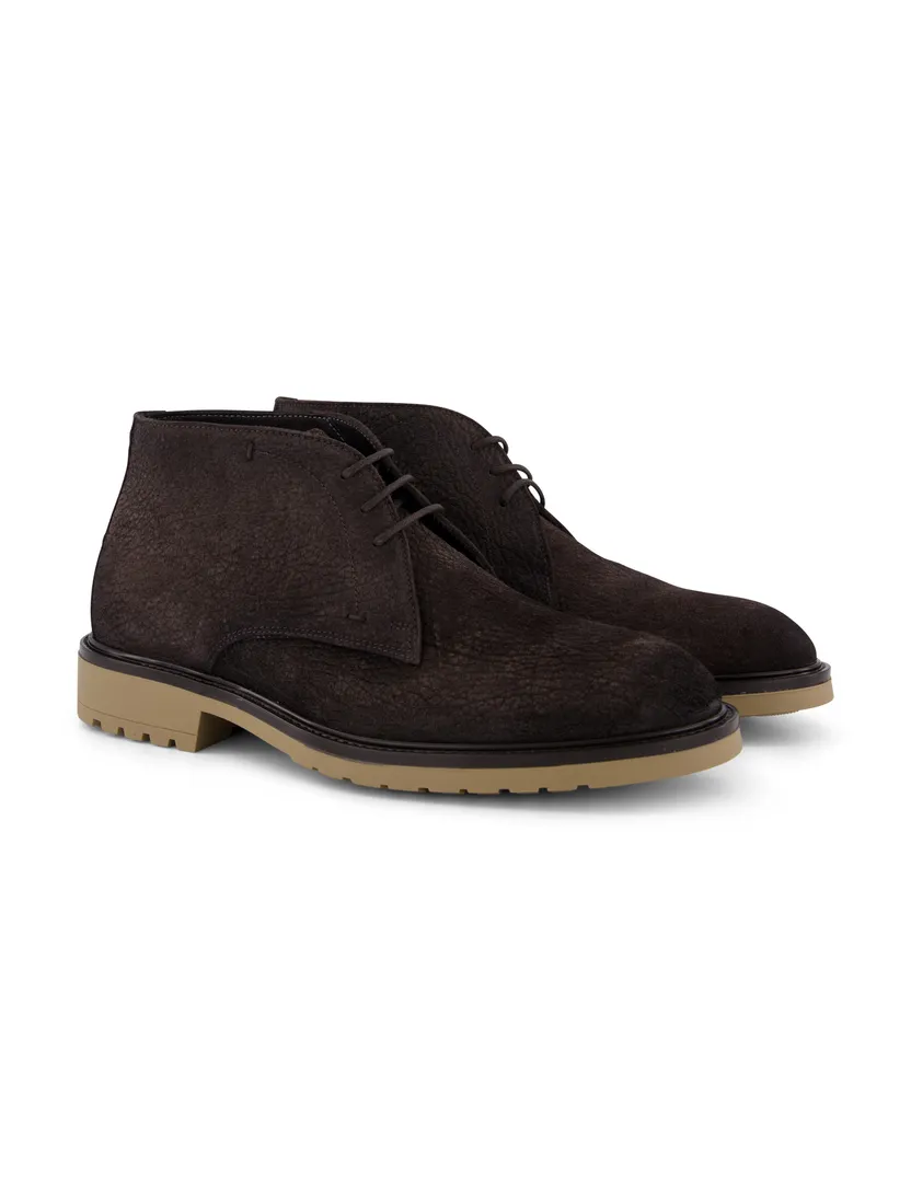 Giorgio leren schoenen bruin structuur