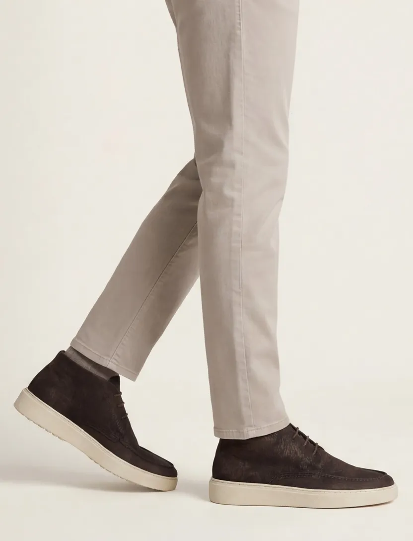 Giorgio sneakers donkerbruin met print