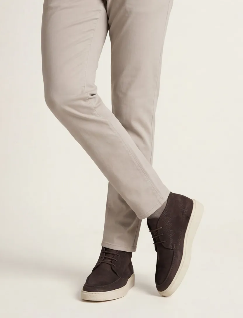 Giorgio sneakers donkerbruin met print