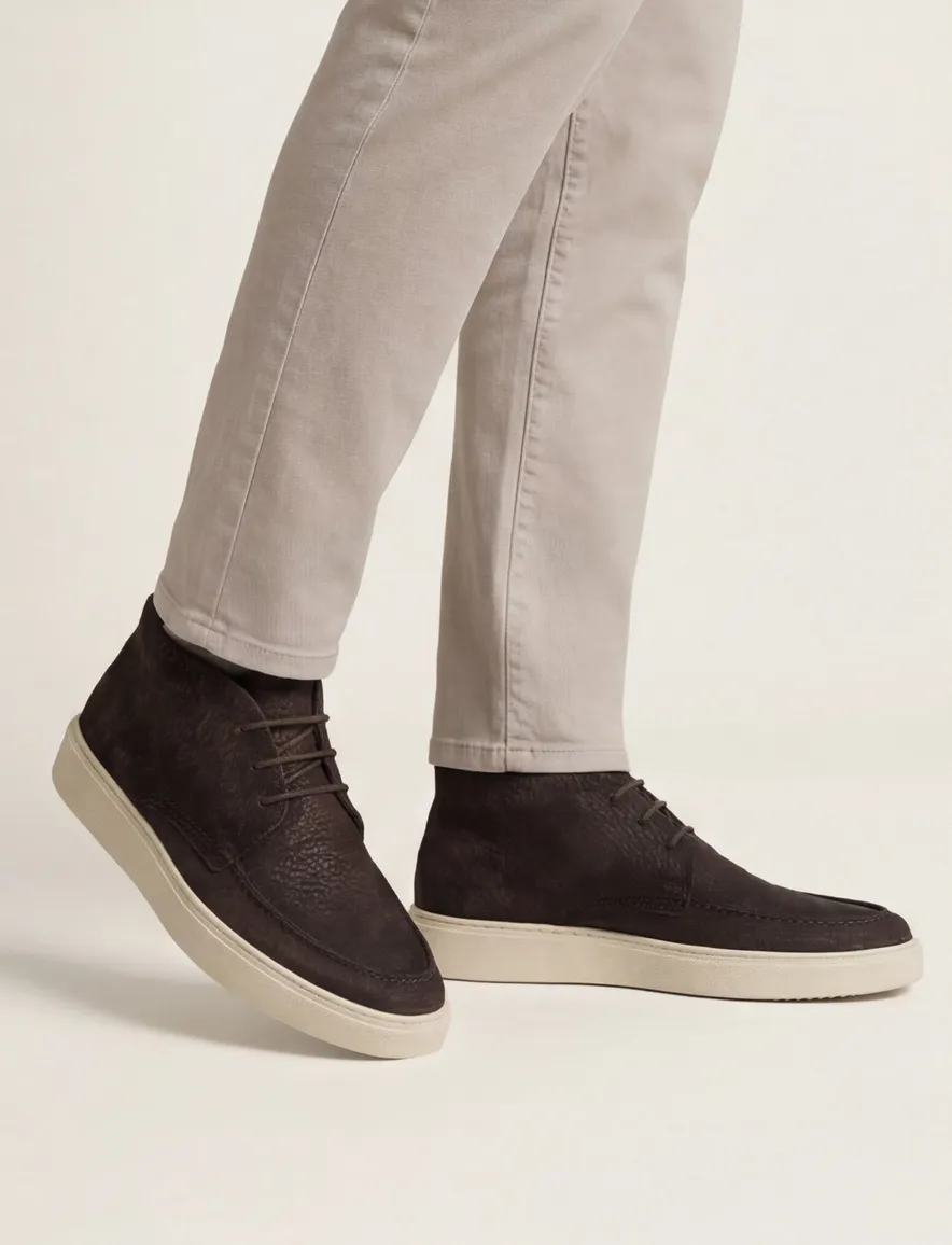 Giorgio sneakers donkerbruin leer
