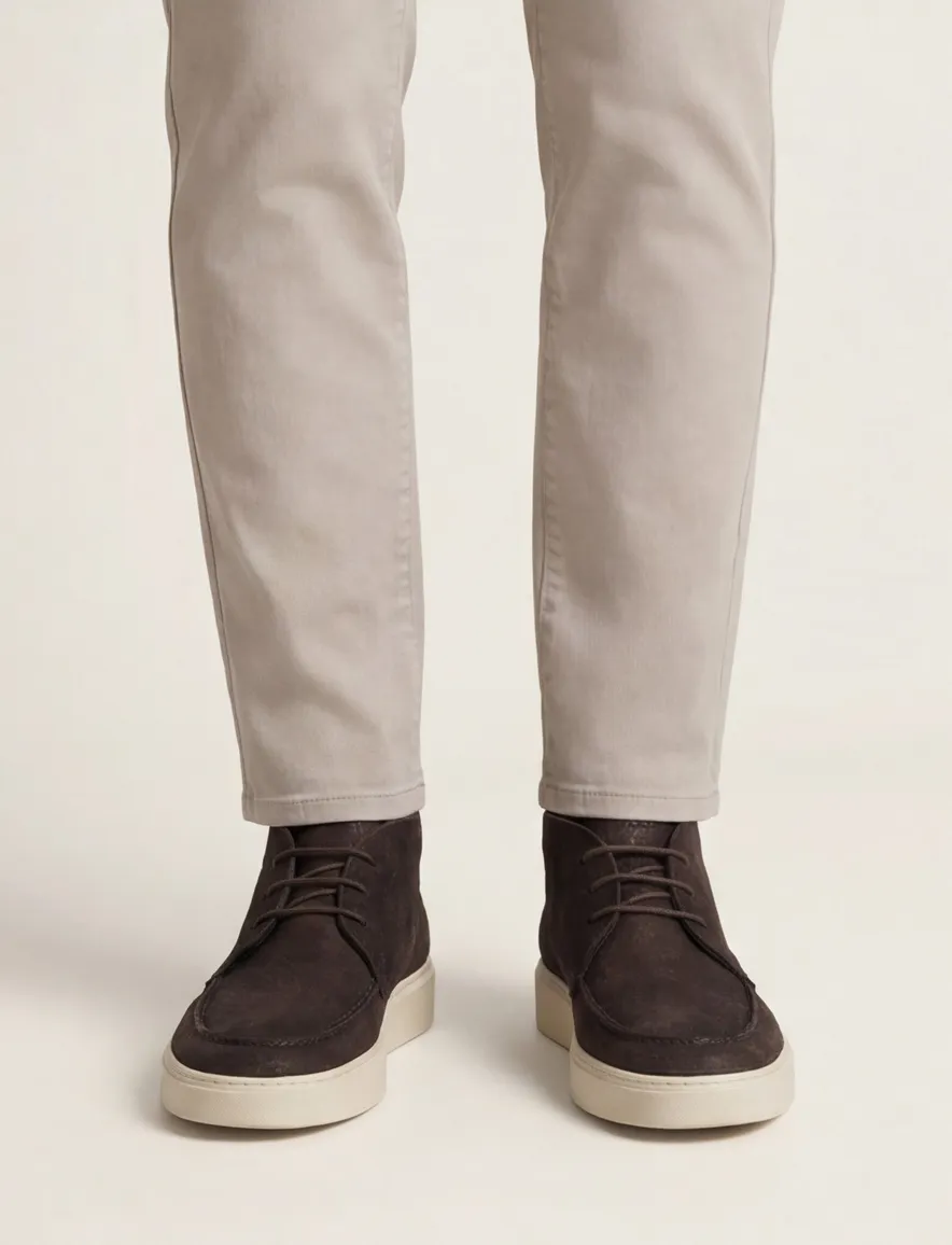 Giorgio sneakers donkerbruin leer