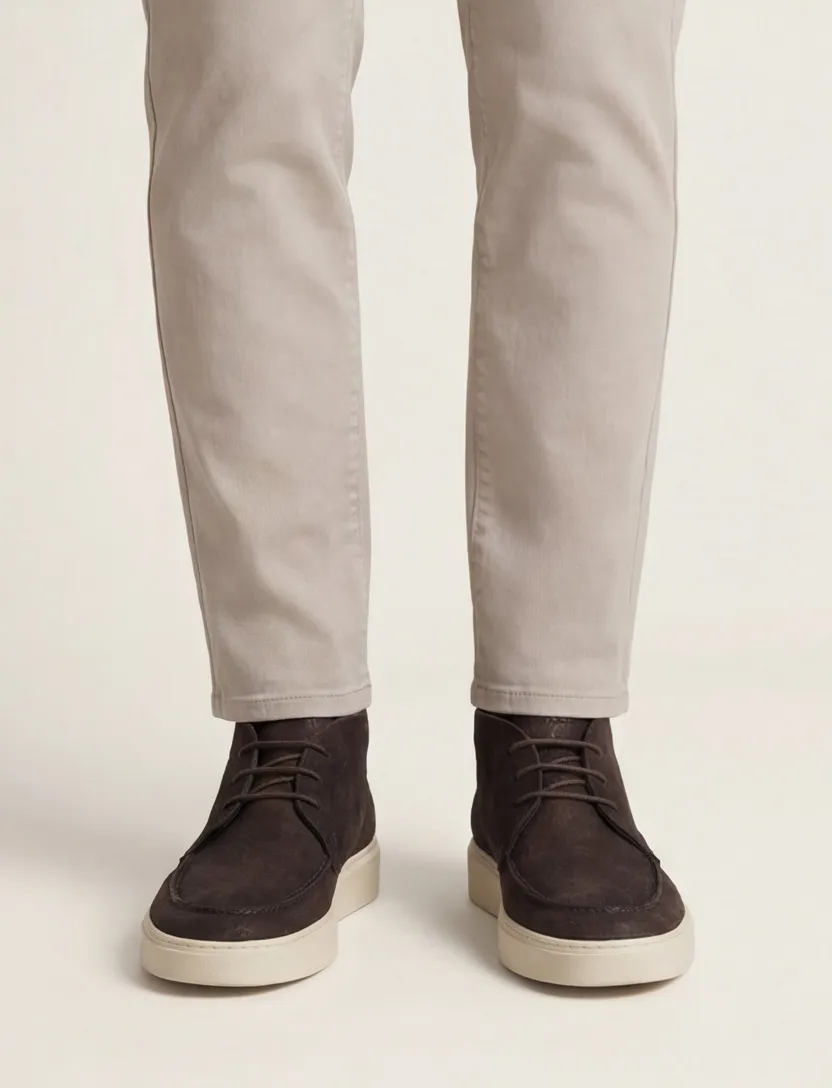 Giorgio sneakers donkerbruin met print