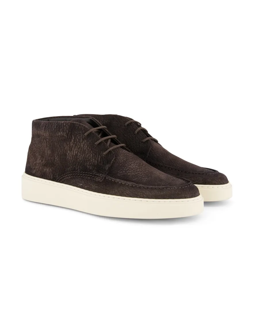 Giorgio sneakers donkerbruin leer