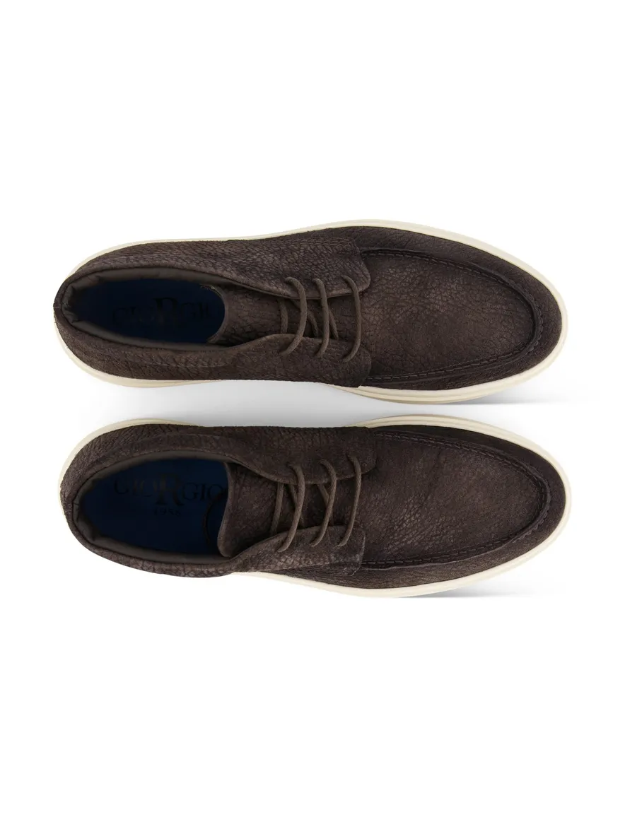 Giorgio sneakers donkerbruin leer