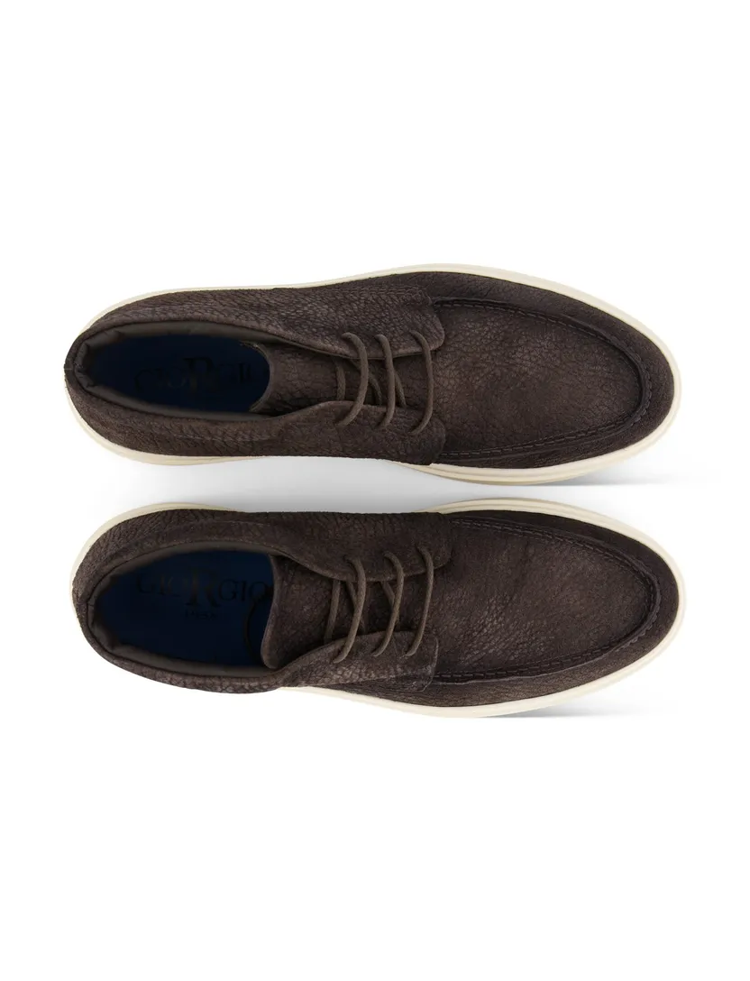 Giorgio sneakers donkerbruin met print