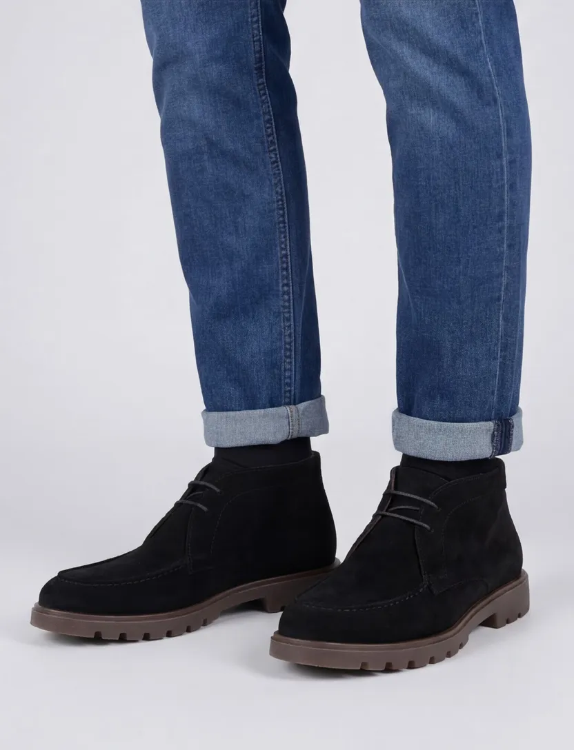 Giorgio schoenen zwart suede