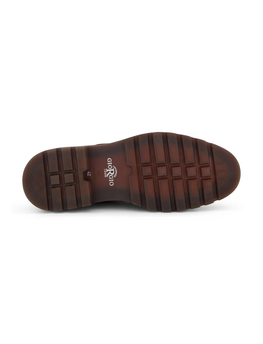 Giorgio veterschoenen bruin suede effen