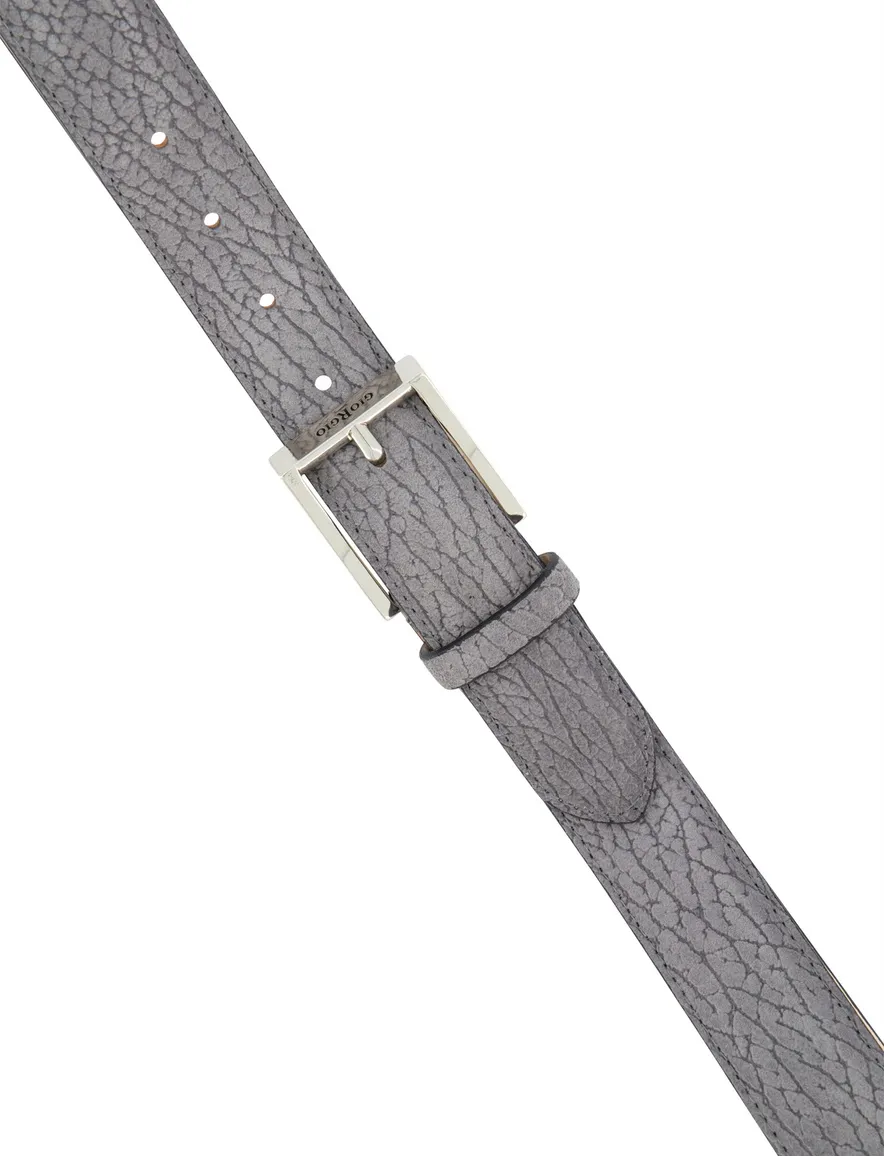 Giorgio riem grijs effen met patroon