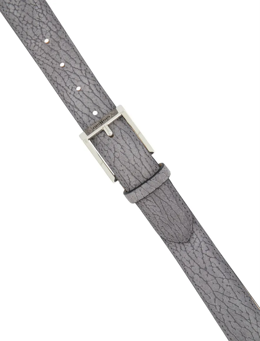 Giorgio riem grijs effen met patroon