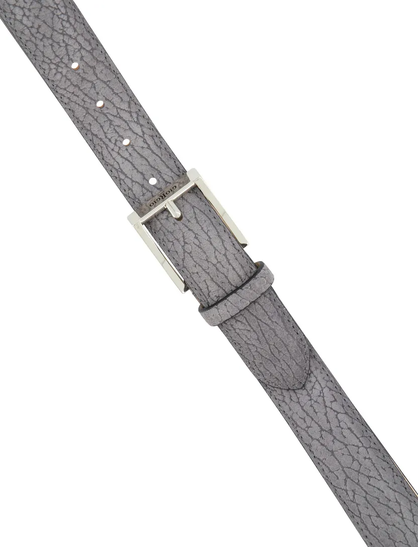 riem Giorgio grijs patroon leer