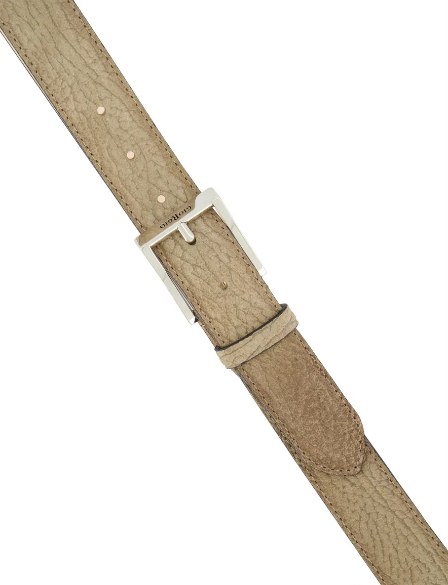 Giorgio riem beige structuur leer