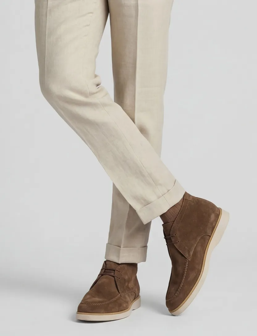Giorgio veterschoenen bruin suede leer