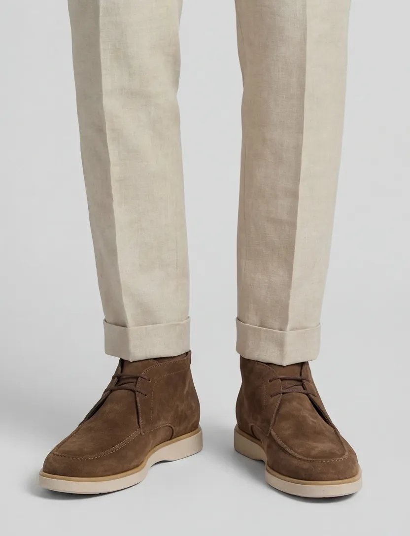 Giorgio veterschoenen bruin suede leer